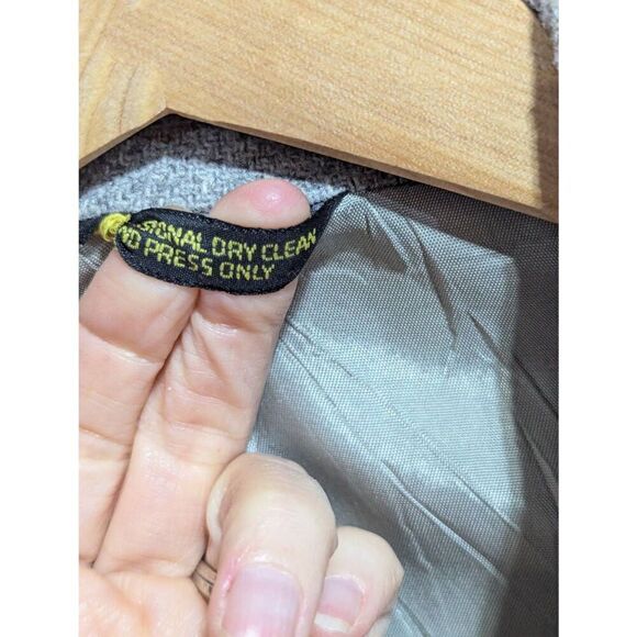 Middishade Vintage Men's Gray Wool Long-Sleeve Notch Lapel Blazer Jacket Size 42 - Picture 7 of 7